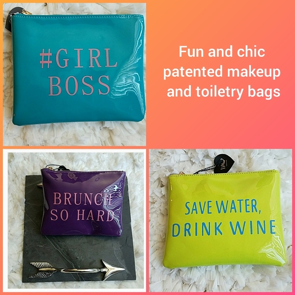 Imoshiousa Handbags - Brunch so hard clutch/cosmetics bags